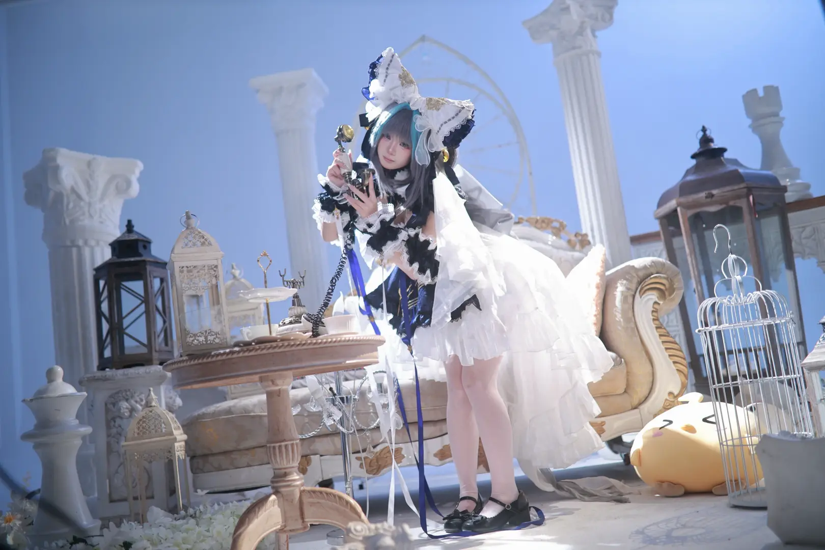 cosplay, 碧蓝航线, 洛丽塔, 白色丝袜, 小柴郡cos - 第2张