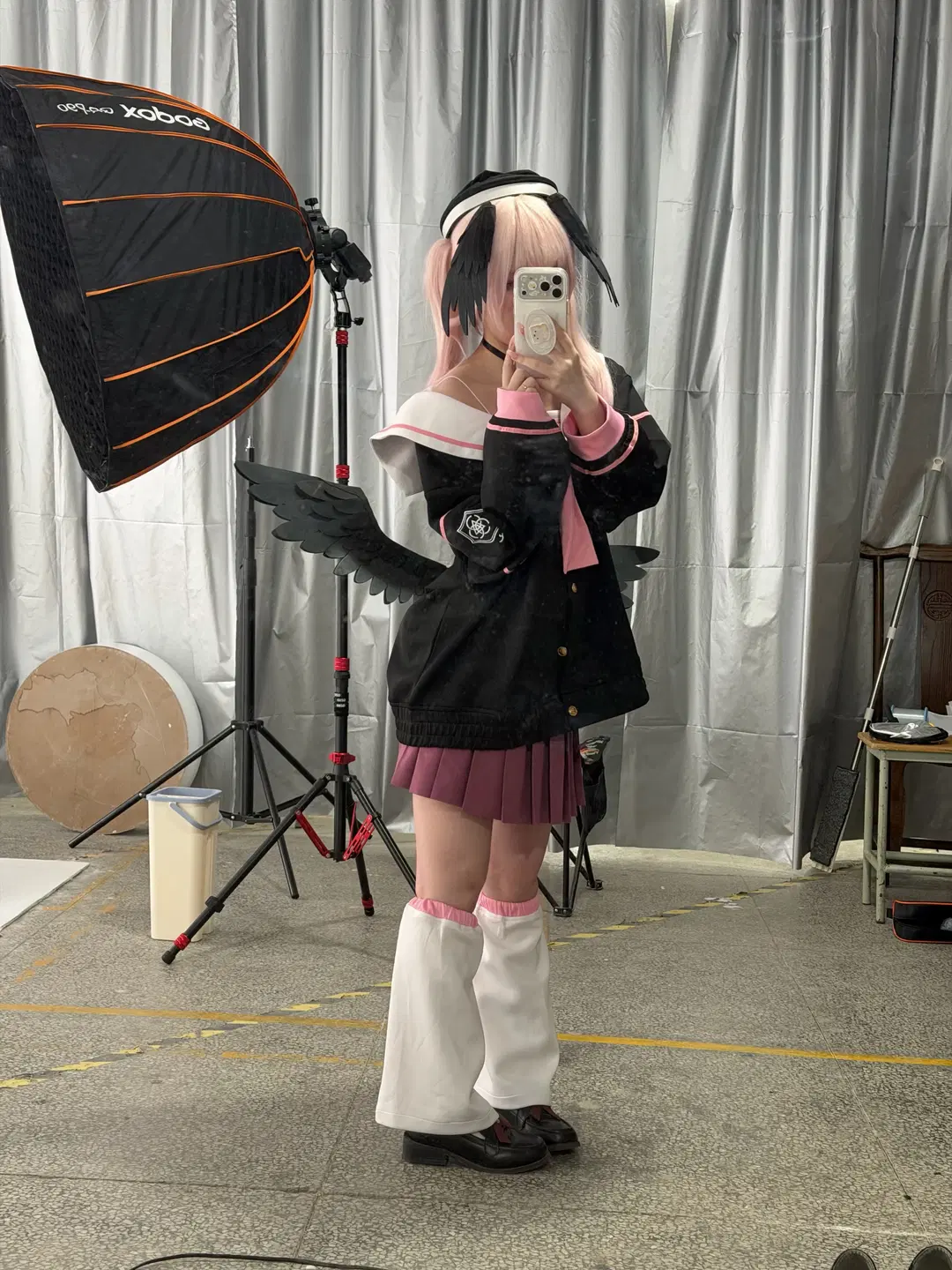 [Shimoe Koharu cosplay] Blue Archive Dark Sailor Suit: Mirror Selfie Documentation by 蛙蛙 - Image 3