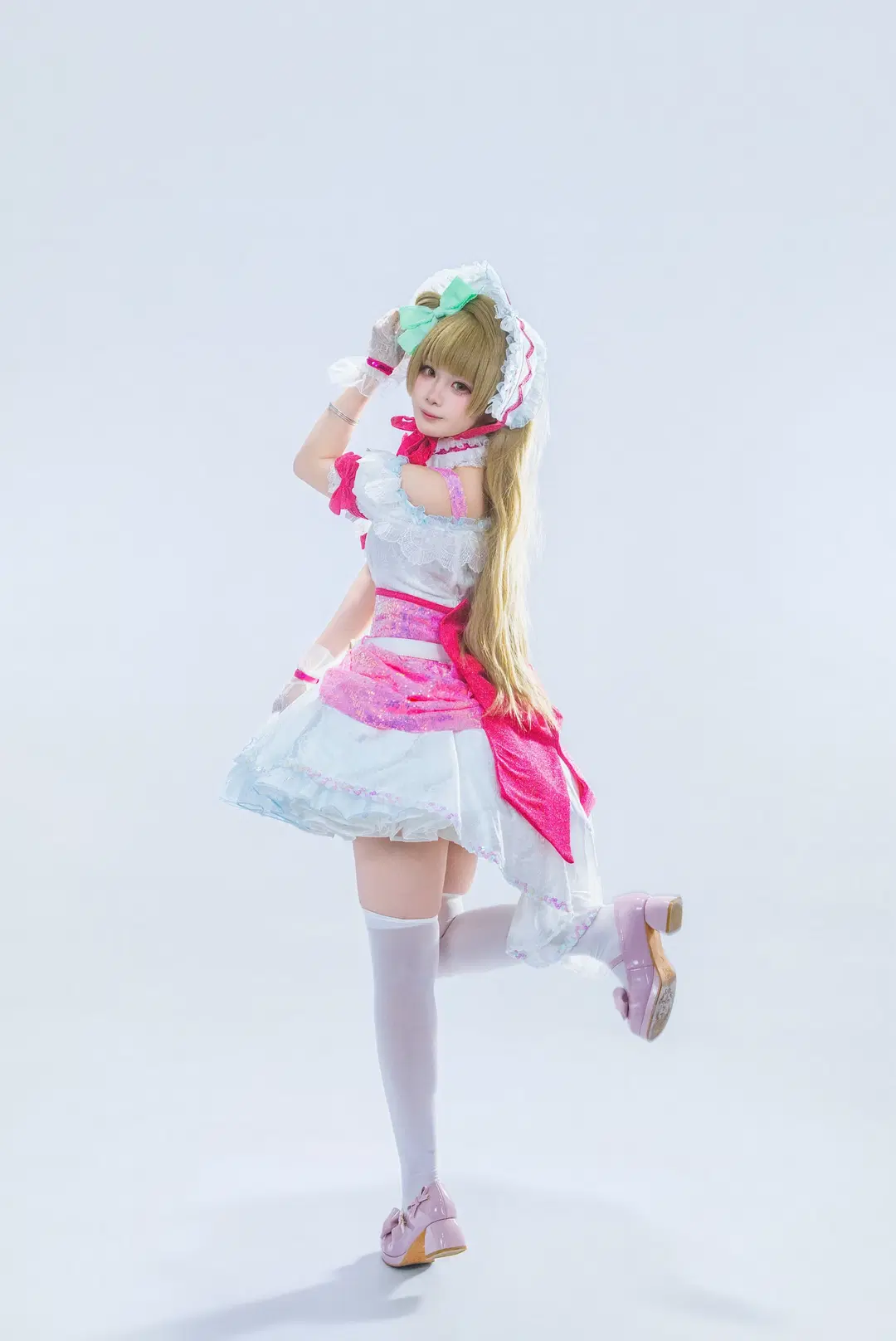 南小鸟cos, 白丝, cosplay分享, LoveLive!, 甜美洋装