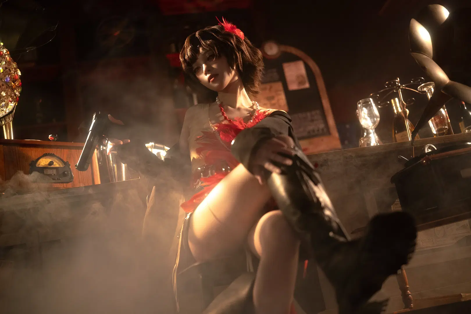 斯奈德cos, 重返未来1999, 二次元cosplay, 黑丝大长腿, 电影感摄影