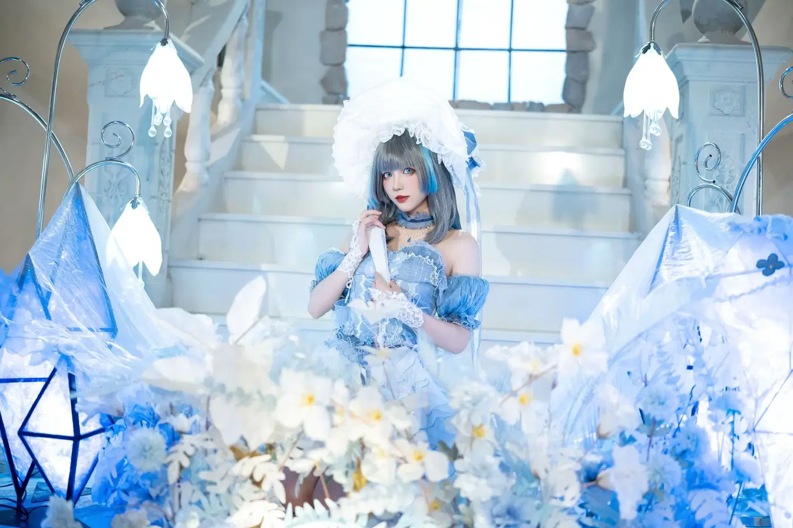 [Cheshire Cosplay] Dreamy Collision of Blue Lolita and the Blue Sky Photobook by 青空（棚拍版） - Image 4