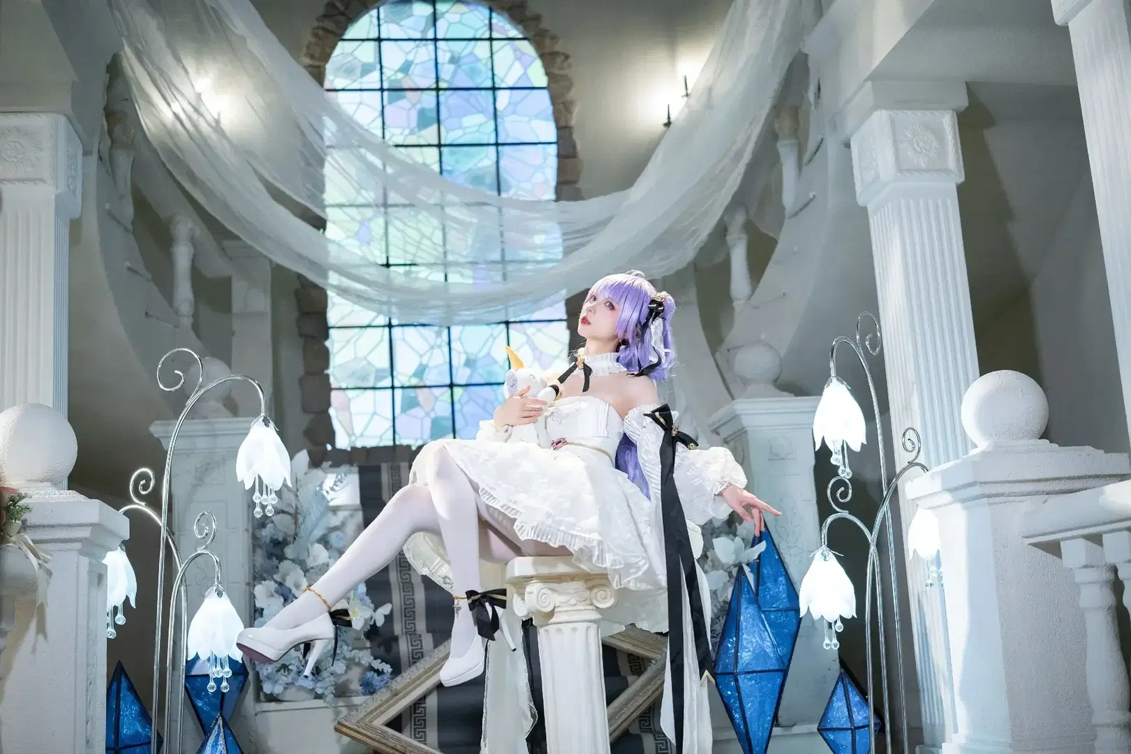 二次元, cosplay, 洋装, 白丝, 独角兽cos