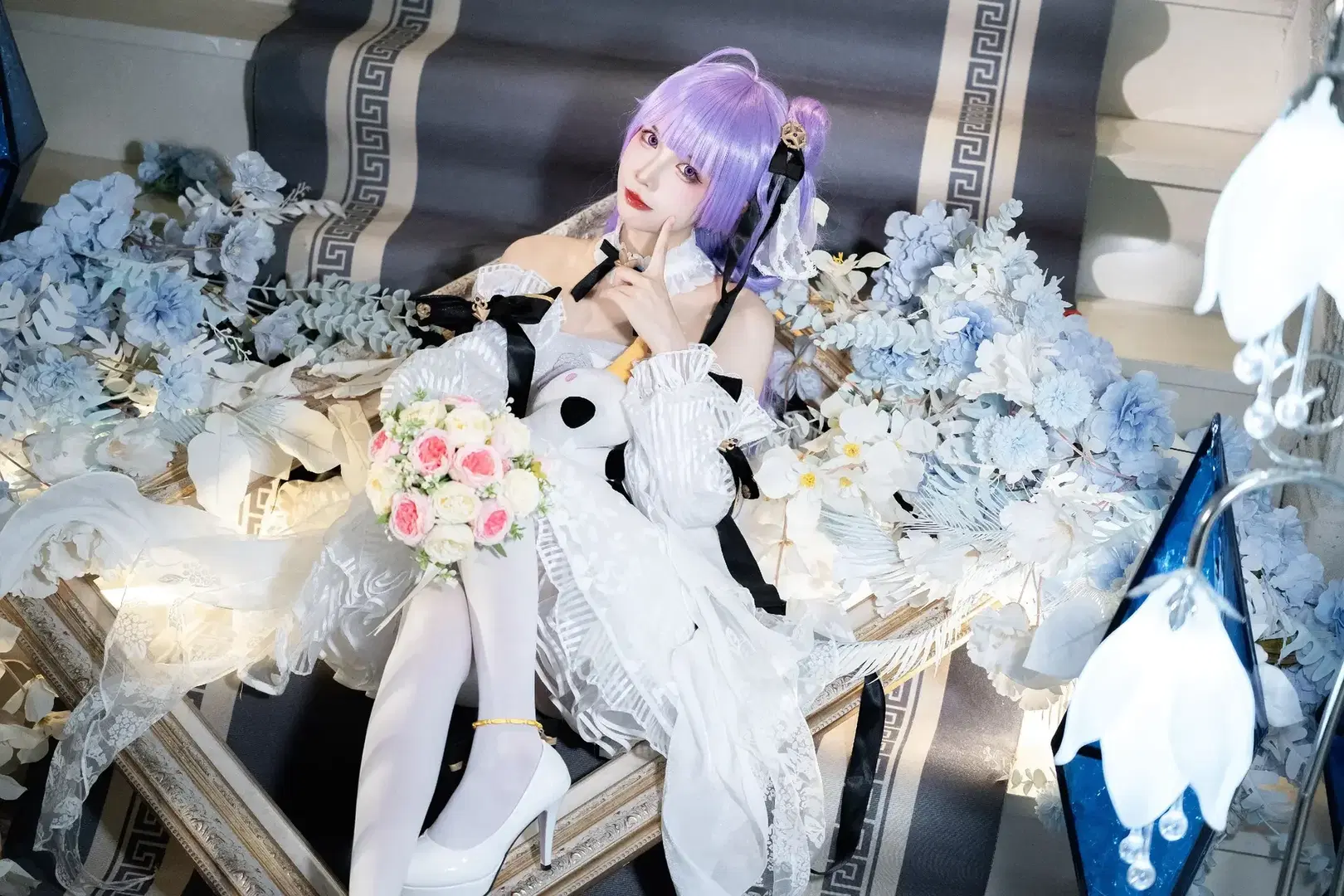 二次元, cosplay, 白丝, 独角兽cos, 青空摄影集