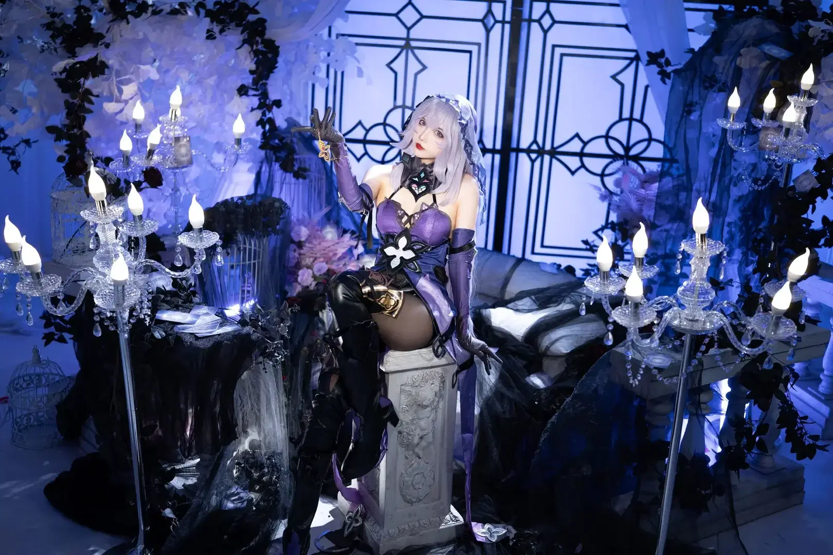 崩坏星穹铁道, 黑丝, cosplay摄影, 暗黑哥特风, 黑天鹅cos