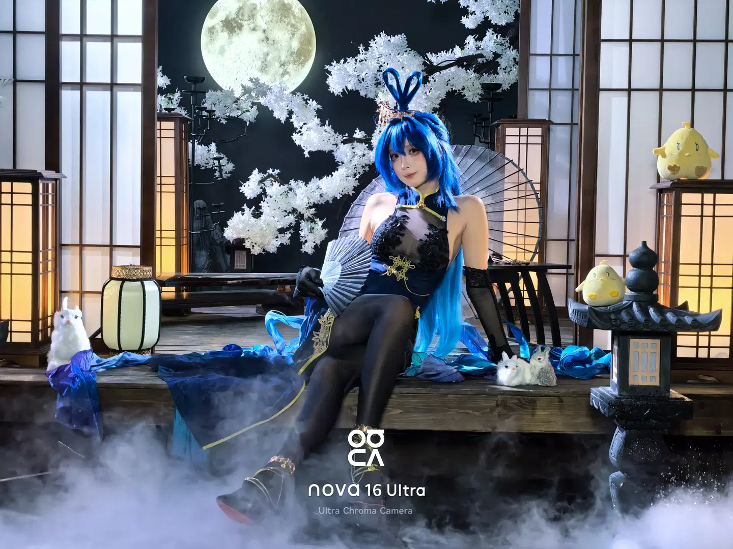 碧蓝航线新泽西cos 深蓝旗袍与黑丝的棚拍记录 - 青空（棚拍版） - 第2张