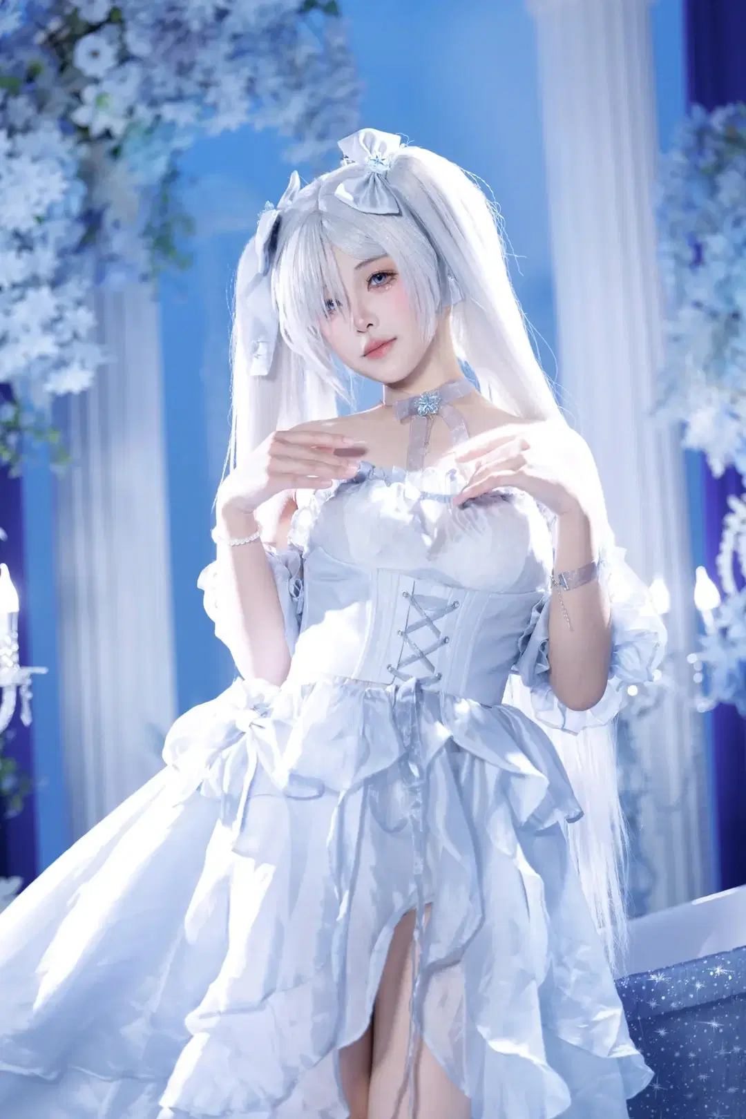 【灰姑娘cos】勝利女神NIKKE的銀白冰雪風造型 - 青空（棚拍版） - 第2張