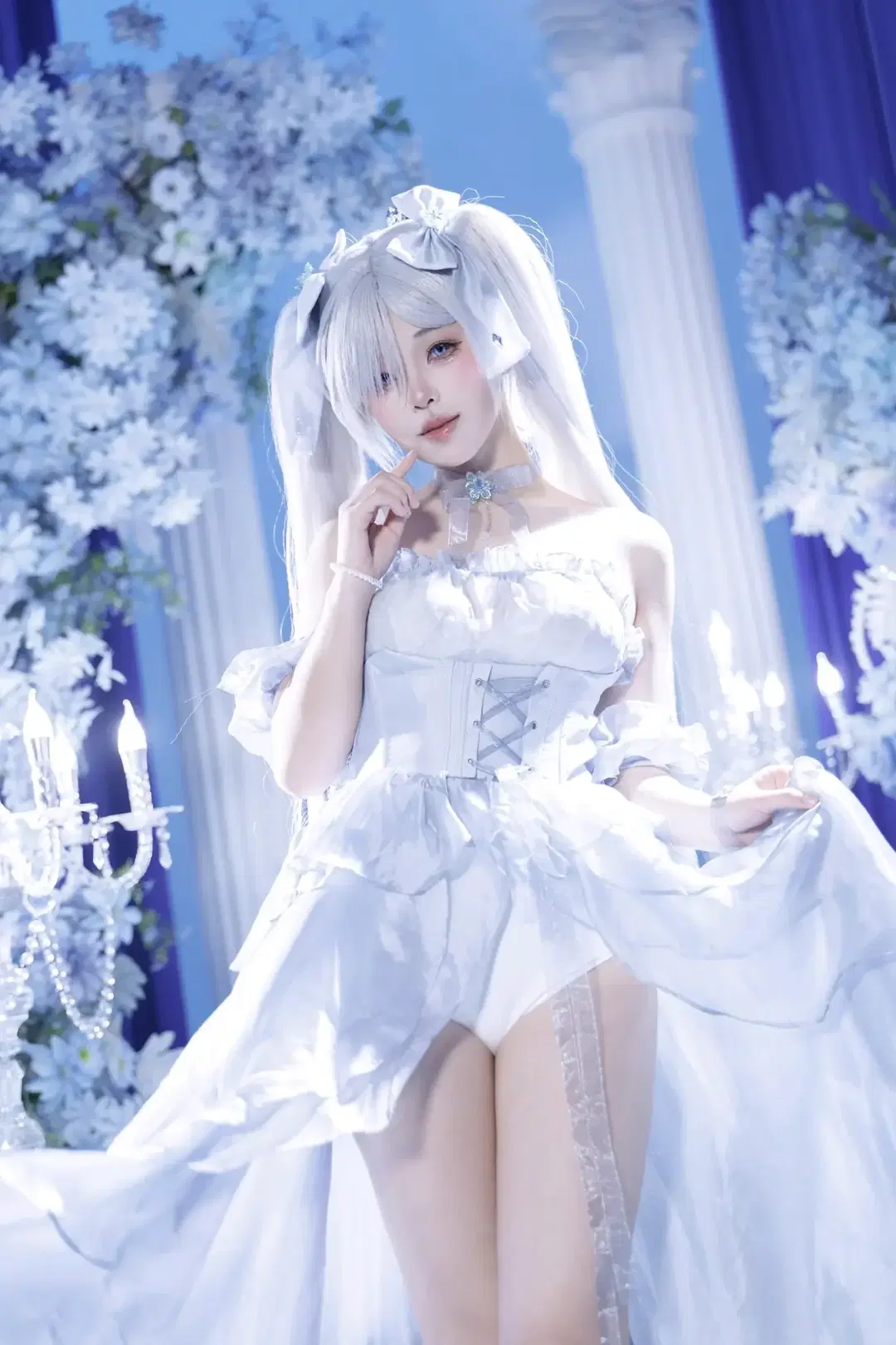 二次元cosplay, 灰姑娘cos, 白丝, 胜利女神nikke, 滔滔摄影棚