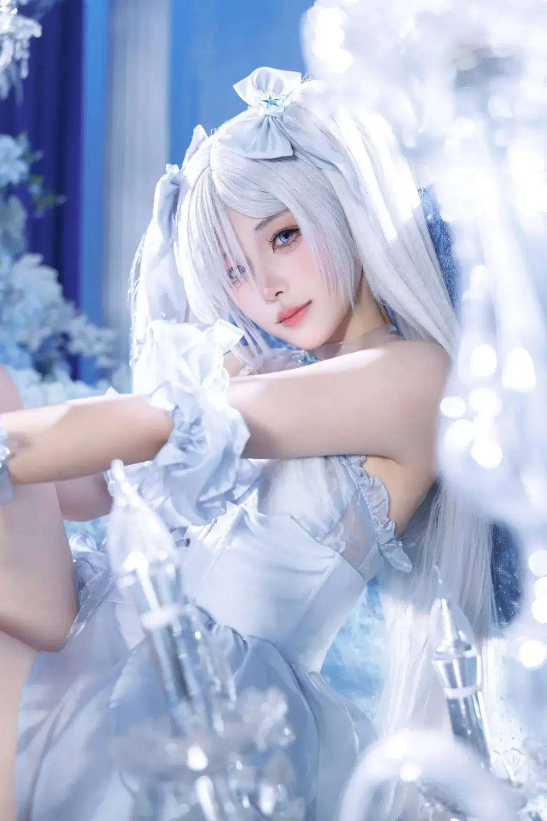【灰姑娘cos】NIKKE胜利女神 冷调冰雪棚拍记录 - 青空（棚拍版） - 第3张