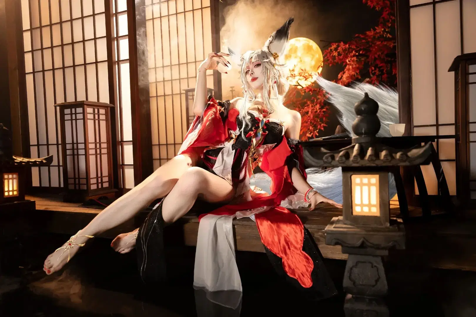 鸣潮, 二次元, cosplay, 和风写真, 心月狐cos