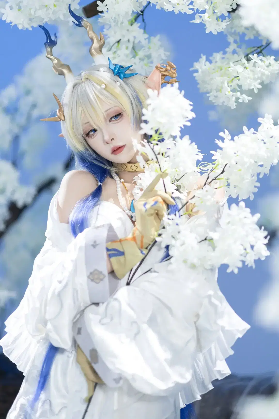Shu cosplay, Arknights, Ambience Synesthesia, Ancient style cosplay, Studio portrait