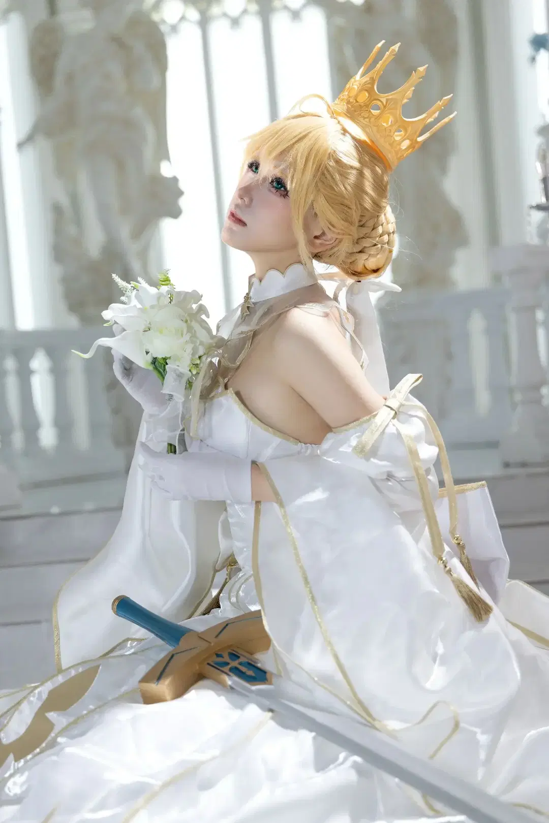 聖なるスタイル, Fate/Grand Order, 二次元コスプレ, スタジオ撮影, グランドセイバー・アルトリアのコスプレ