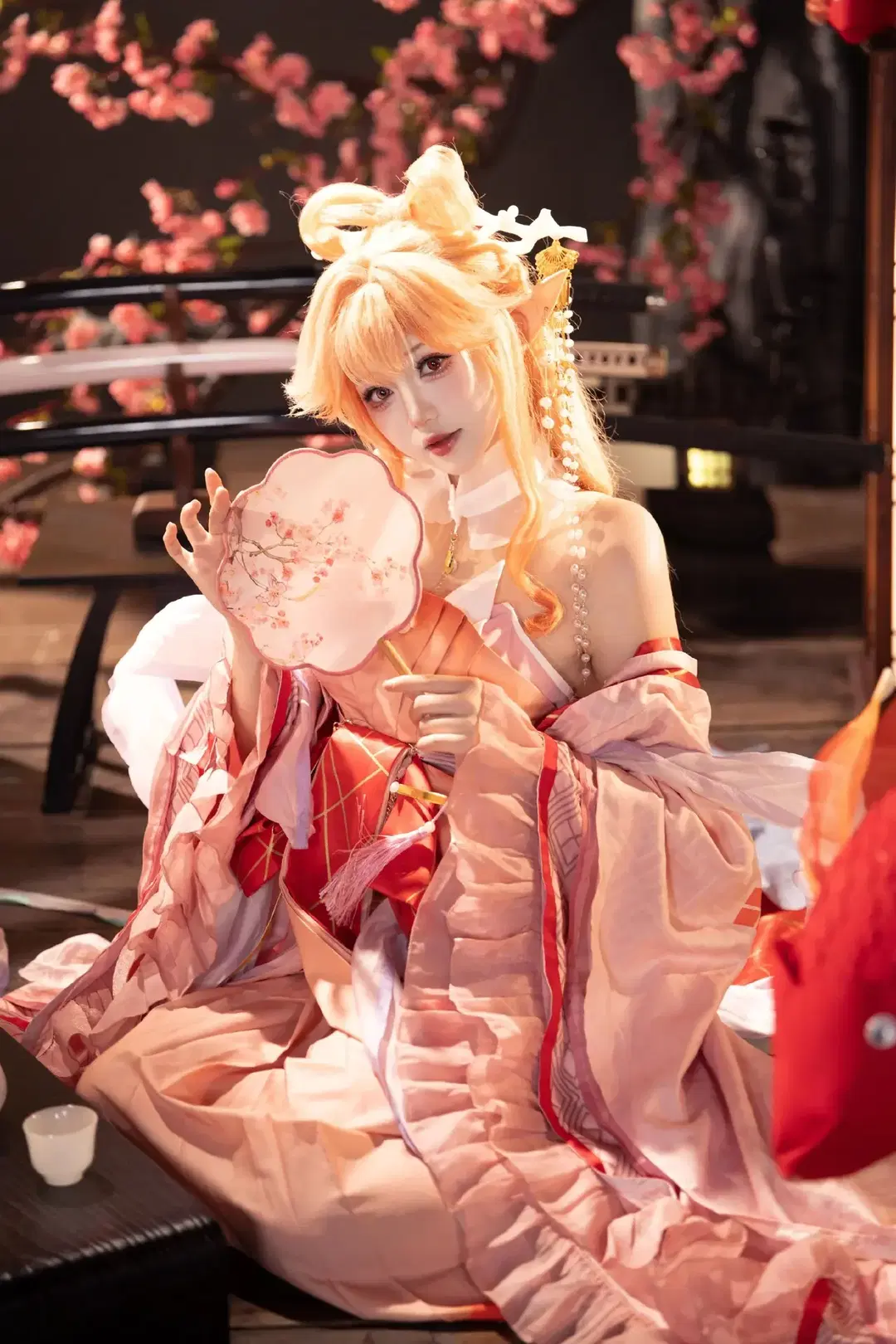 二次元cosplay, 明日方舟, 和风写真, 羽生萌萌香cos, 金鱼元素
