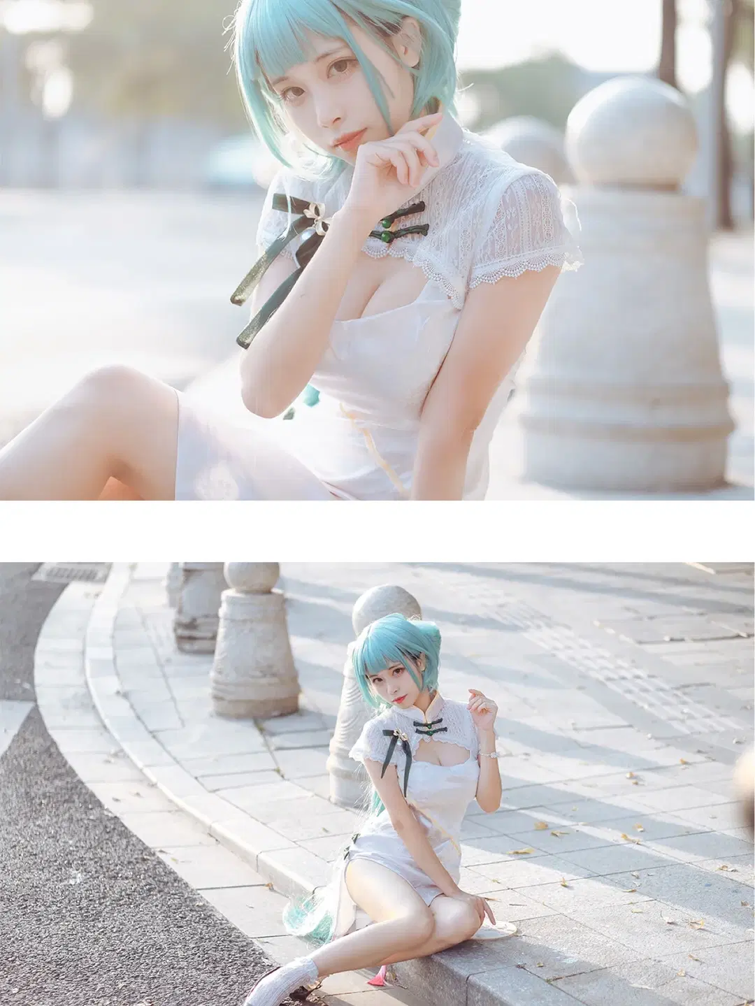 [Hatsune Miku cosplay] Vocaloid: Vintage Street Shoot in Shaohua Qipao by 三無人型 - Image 2