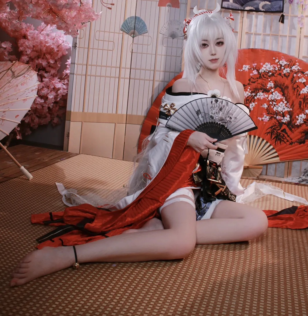 鸣潮, 二次元cosplay, 绯雪cos, 棚拍正片, 日式和风 - 第2张