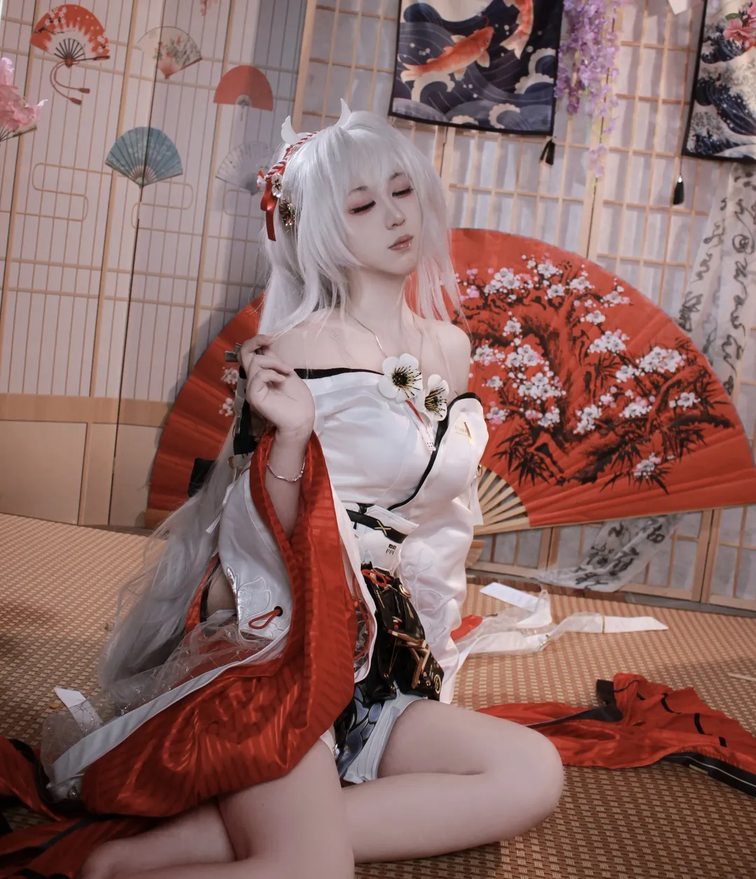 鸣潮, 二次元cosplay, 绯雪cos, 棚拍正片, 日式和风 - 第3张