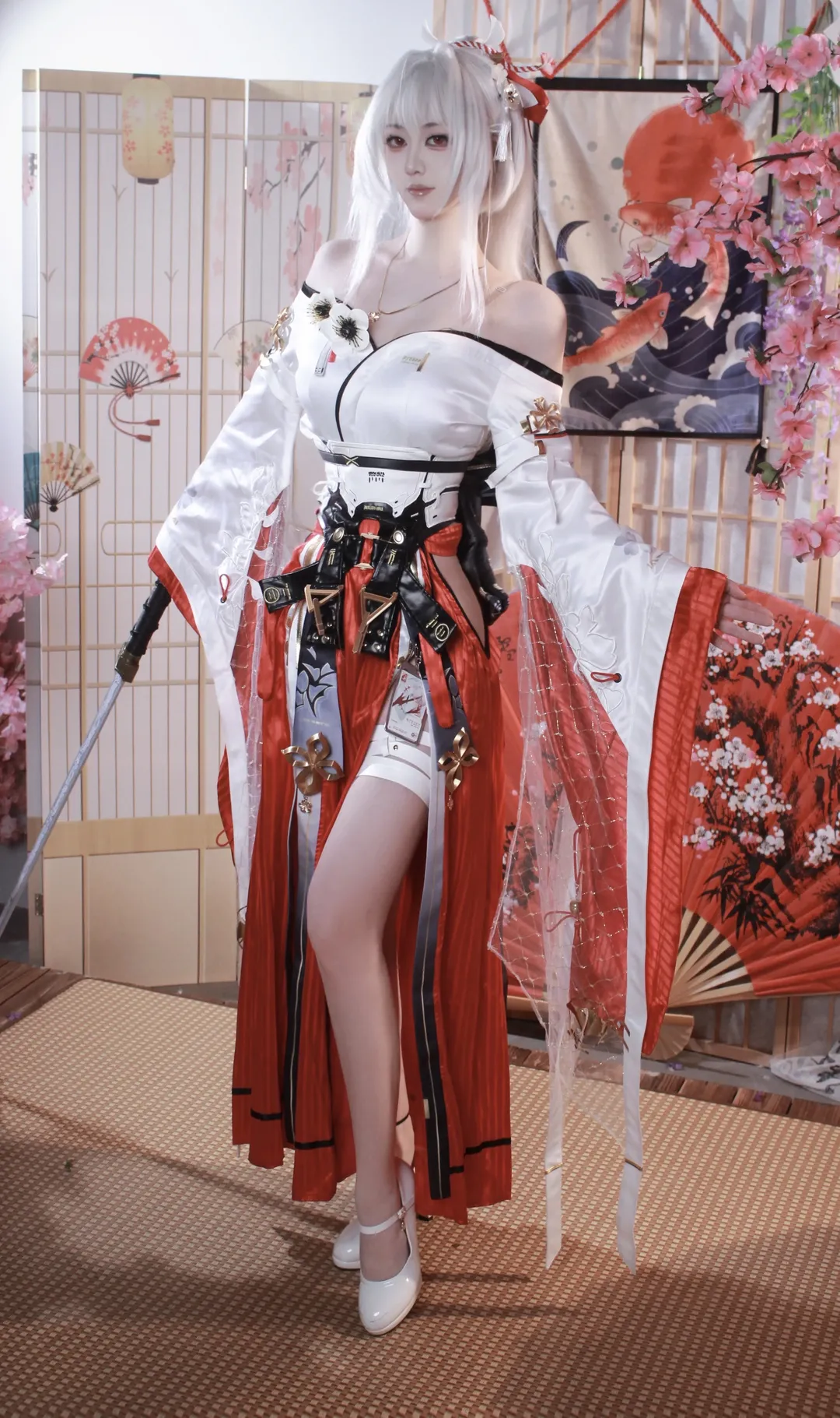 鸣潮, 二次元cosplay, 绯雪cos, 棚拍正片, 日式和风 - 第5张