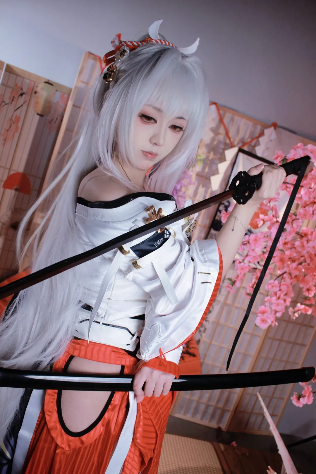 鸣潮, 二次元cosplay, 绯雪cos, 棚拍正片, 日式和风 - 第6张