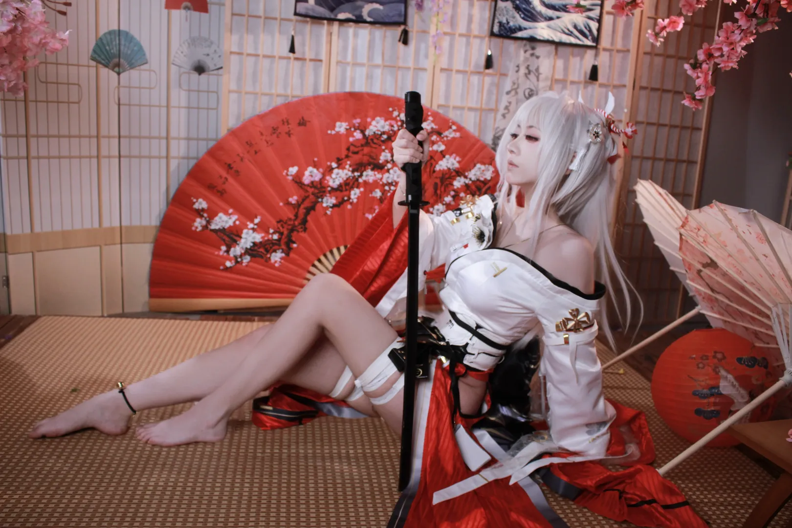 鸣潮, 二次元cosplay, 绯雪cos, 棚拍正片, 日式和风 - 第7张