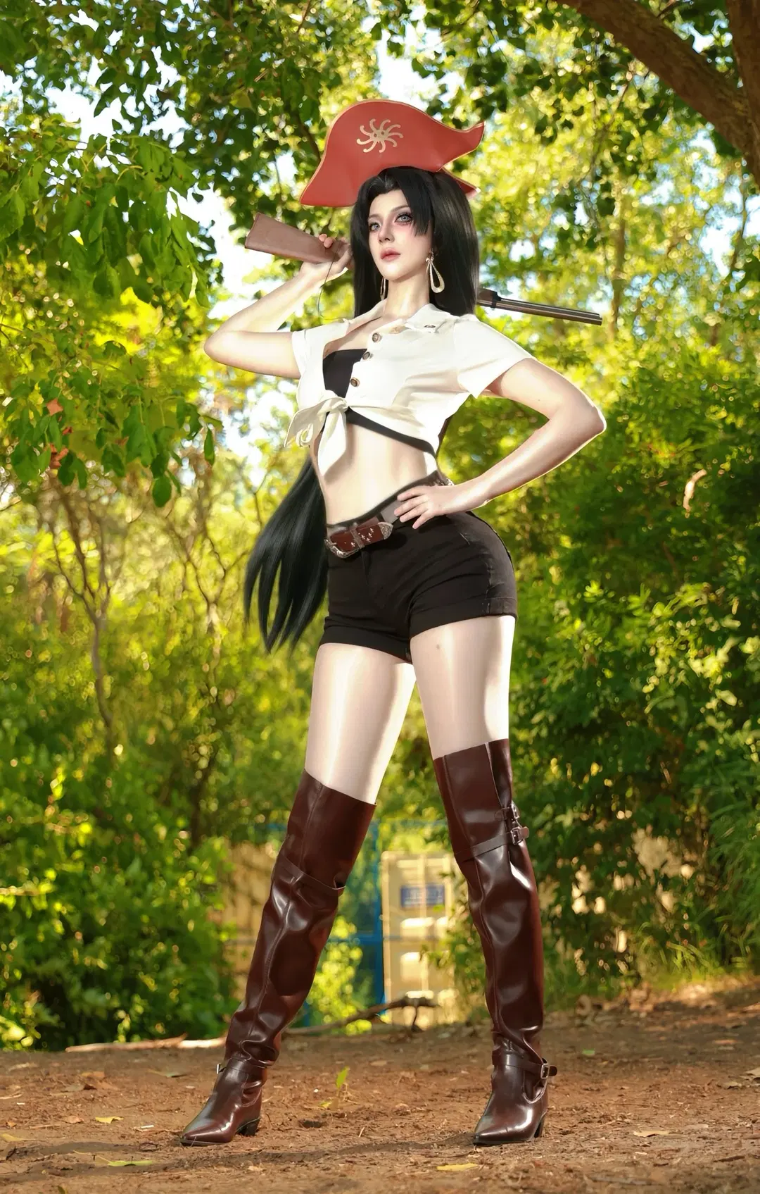 ONE PIECE, お姉さんコスプレ, ボア・ハンコック コスプレ, 女帝オリジナル衣装, 海賊風撮影