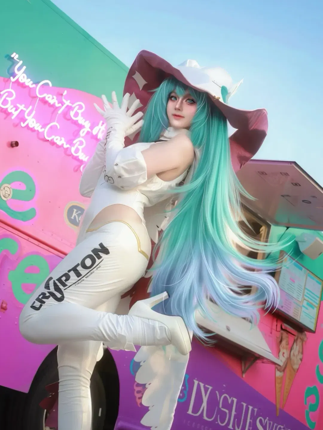 【初音未来cos】赛车初音2024同人产粮节，赛场上的风暴中心 - 尤色拉 - 第3张