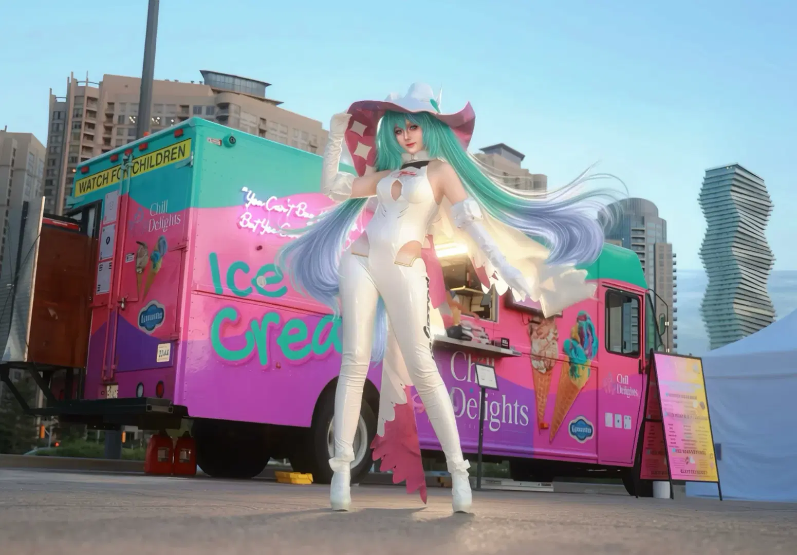 【初音未来cos】赛车初音2024同人产粮节，赛场上的风暴中心 - 尤色拉 - 第4张
