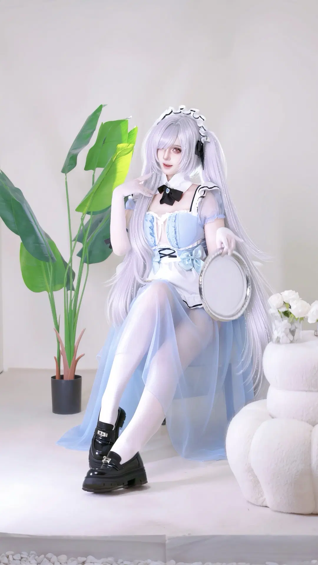 女仆装, 白丝, 同人产粮节, 胜利女神灰姑娘cos, nikke 胜利女神