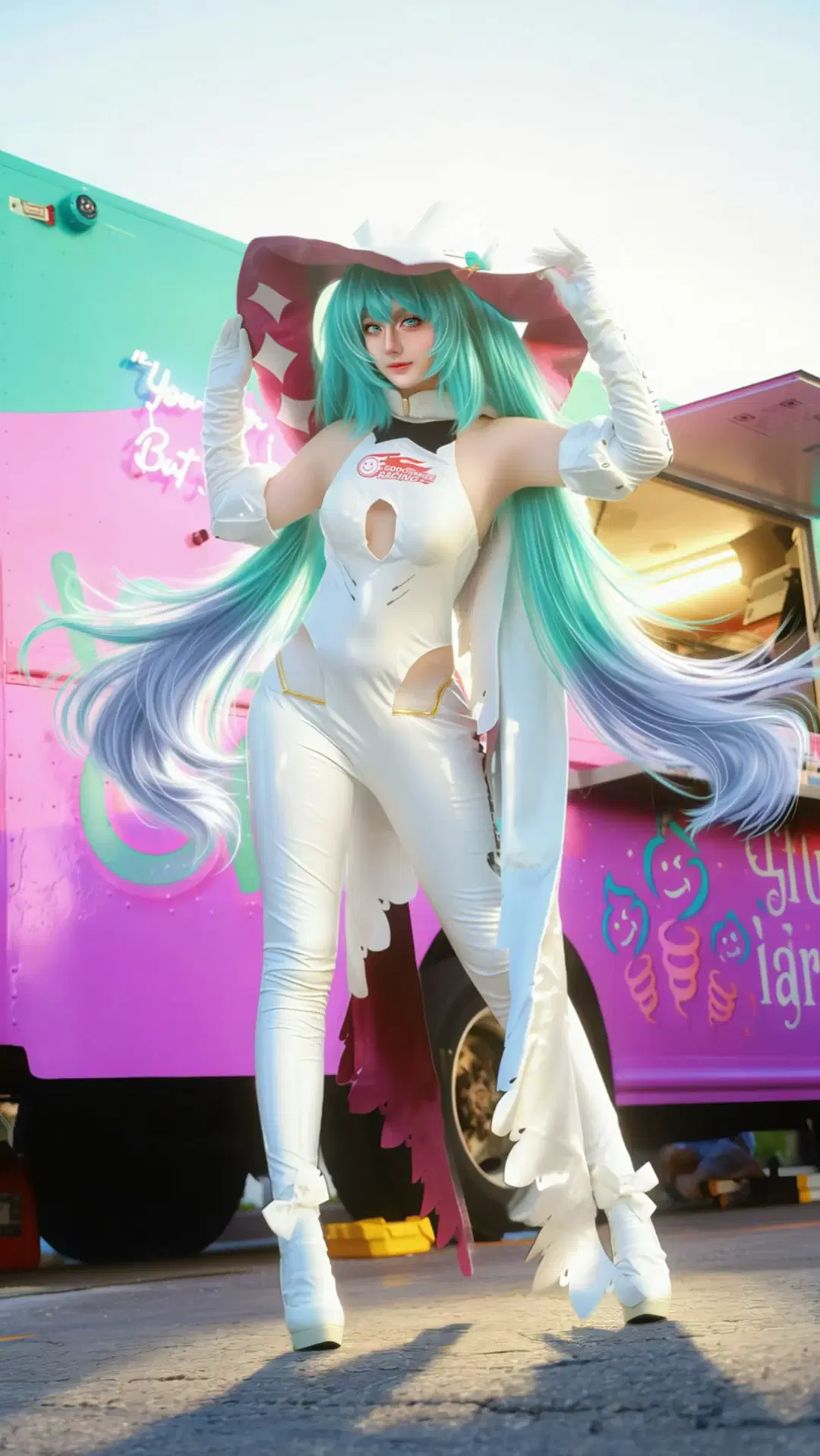 [Racing Miku 2024 cosplay] Going All Out in Front of the Ice Cream Truck by 尤色拉 - Image 4