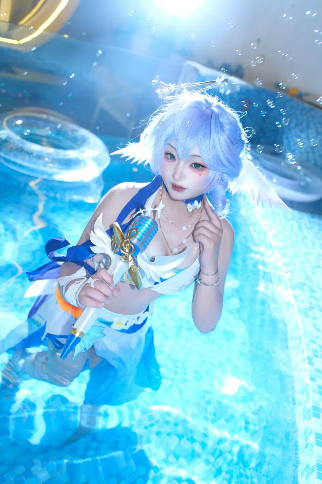 崩坏星穹铁道, 知更鸟cos, 水下摄影, 知更鸟晴歌, 夏日泳池cos