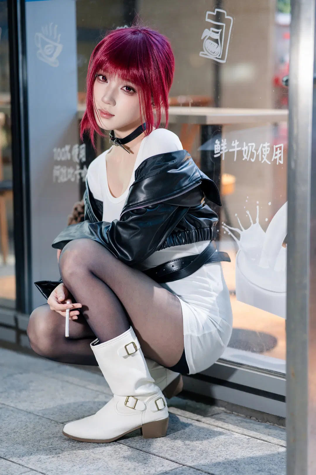 【山田小姐cos】躲在超市后门抽烟的街头风写真 - 刻耳柏洛斯 - 第3张