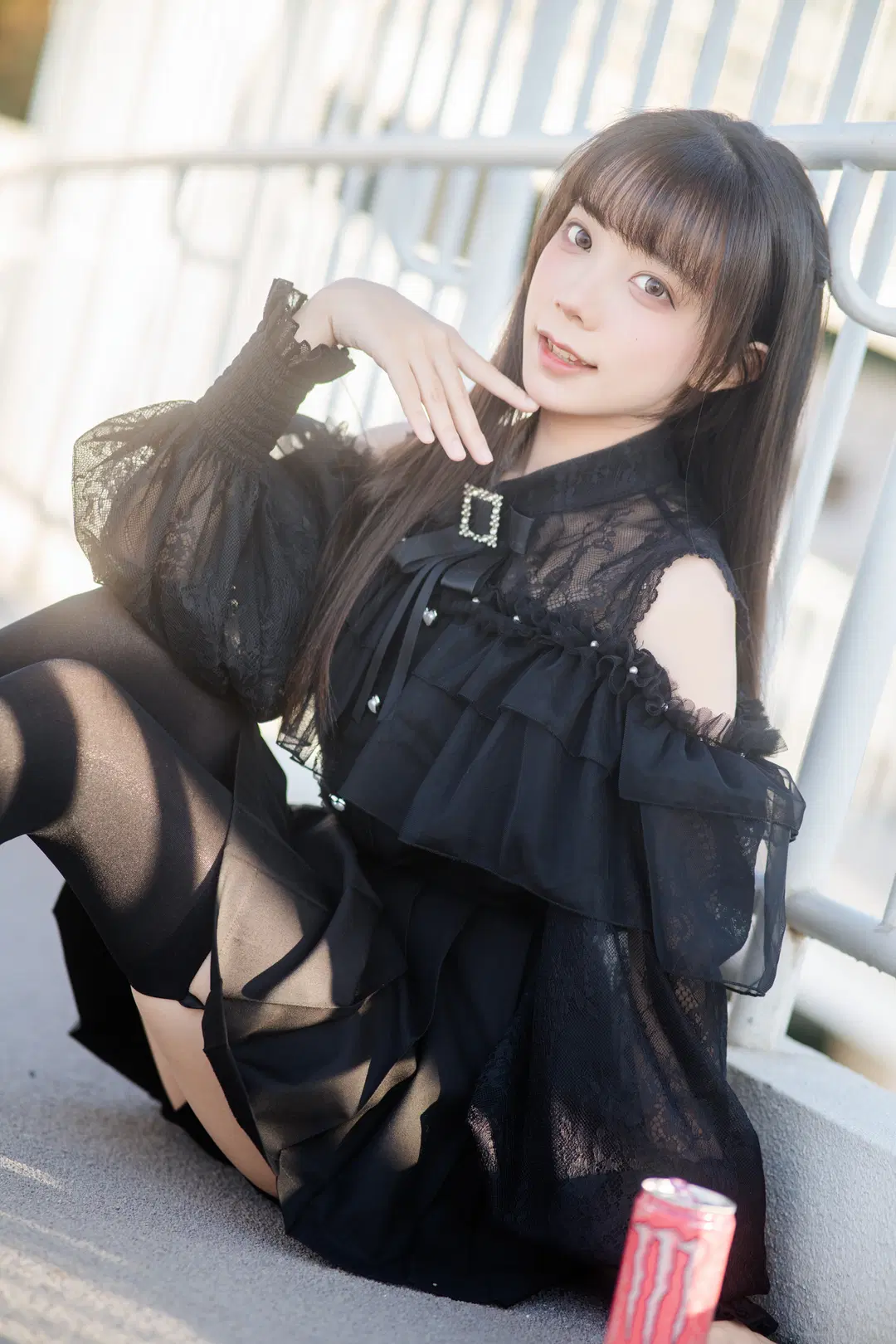 Dark Mass-produced style Coordinate: Atmospheric Japanese style photography in a Stairwell by 刻耳柏洛斯 - Image 5