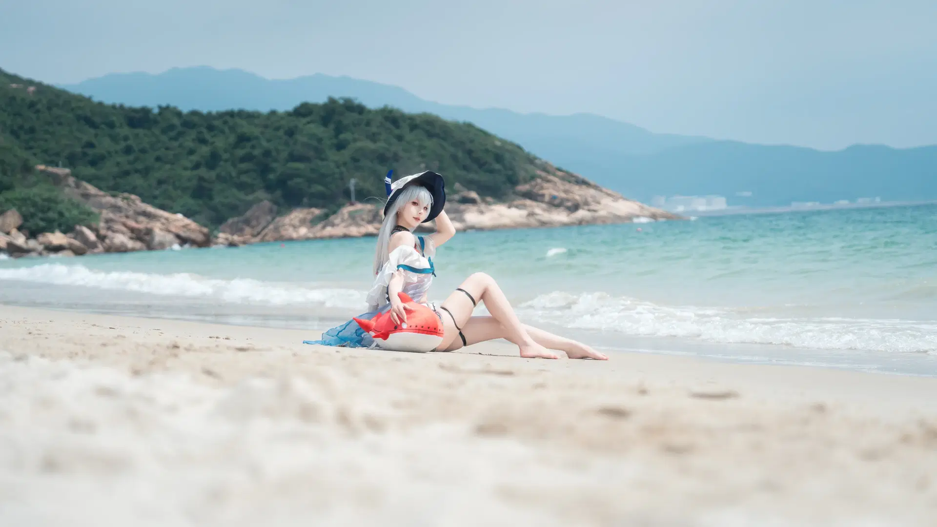 【明日方舟斯卡蒂cos】夏日海邊的清冷少女 - 墨墨漓 - 第2張