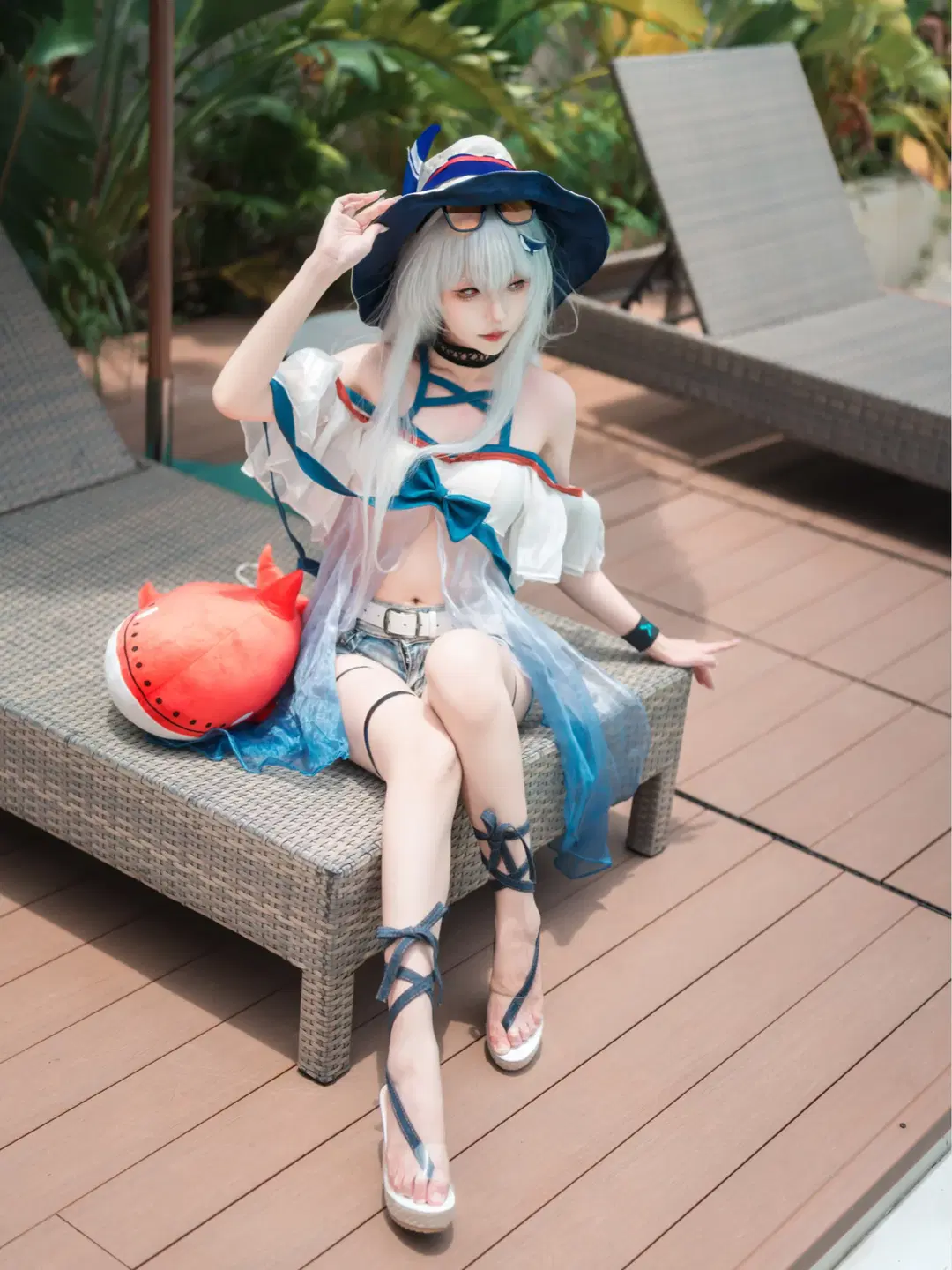 【明日方舟斯卡蒂cos】夏日海邊的清冷少女 - 墨墨漓 - 第3張