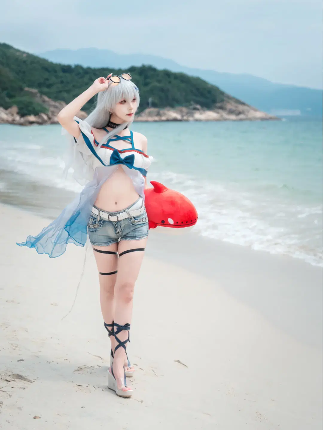 【明日方舟斯卡蒂cos】夏日海邊的清冷少女 - 墨墨漓 - 第6張