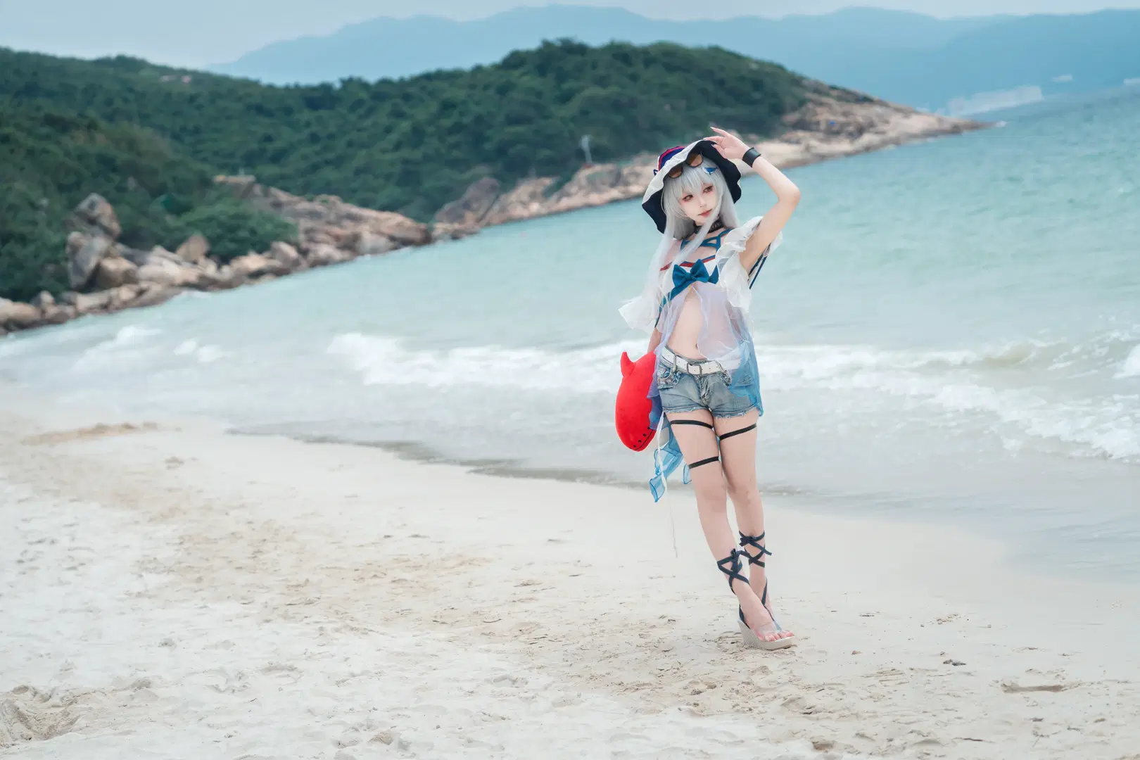【明日方舟斯卡蒂cos】夏日海邊的清冷少女 - 墨墨漓 - 第7張