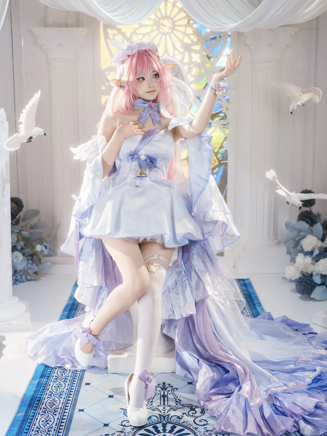 【爱莉希雅cos】崩坏3花间颂歌，在光影中还原少女的梦幻世界 - 墨墨漓 - 第5张