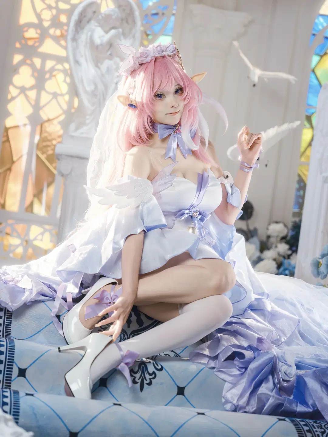 【爱莉希雅cos】崩坏3花间颂歌，在光影中还原少女的梦幻世界 - 墨墨漓 - 第6张