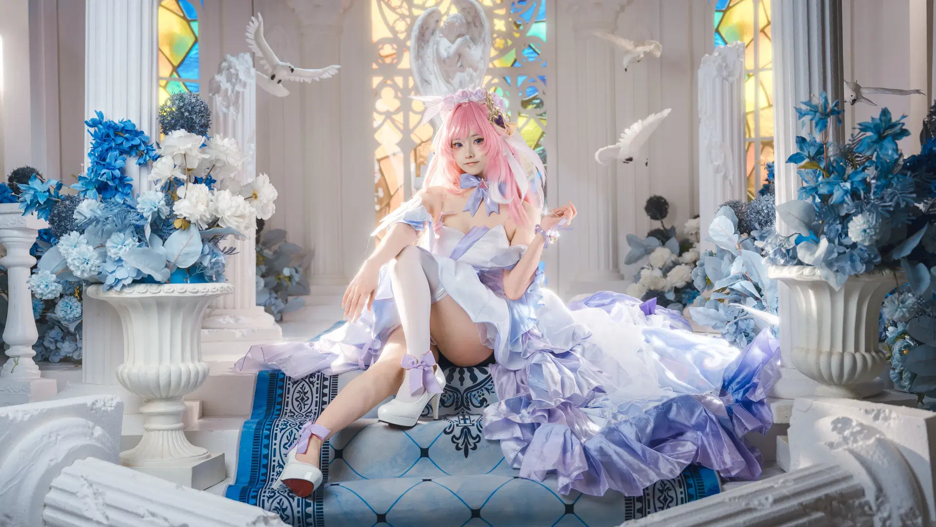 【爱莉希雅cos】崩坏3花间颂歌，在光影中还原少女的梦幻世界 - 墨墨漓 - 第7张