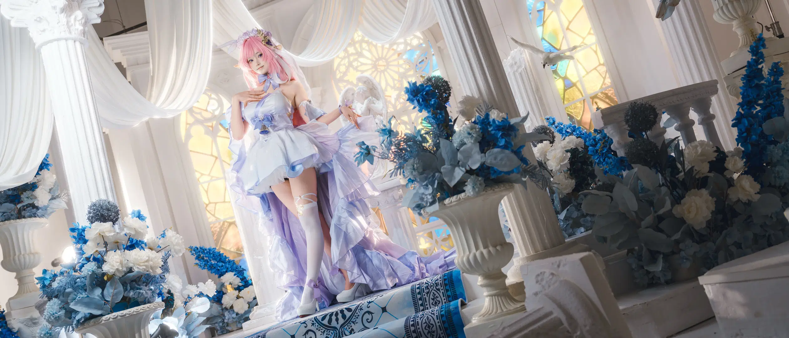 【爱莉希雅cos】崩坏3花间颂歌，在光影中还原少女的梦幻世界 - 墨墨漓 - 第8张