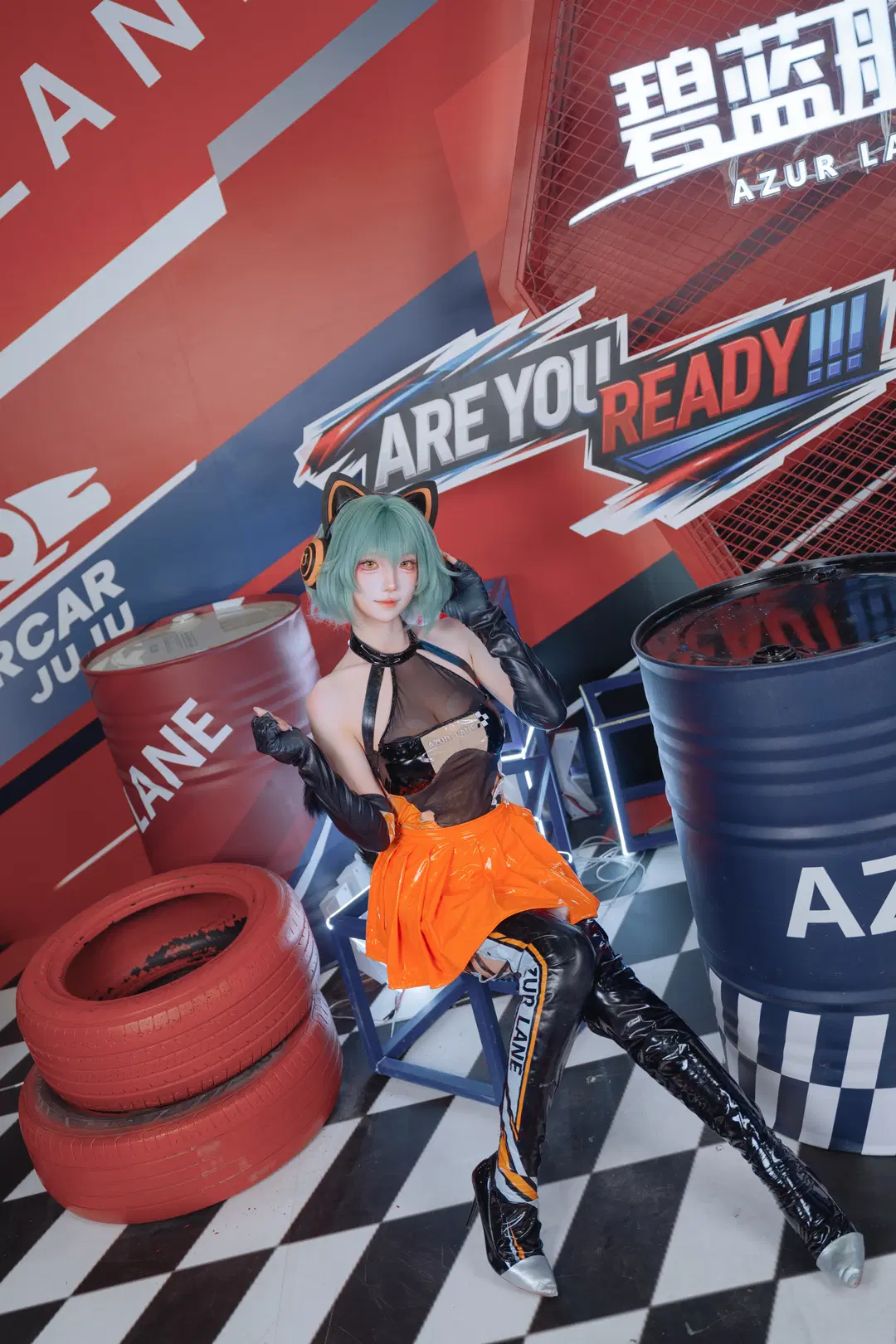 Azur Lane Cooling Festival outfit collection: Visual collision of glossy material and stockings by 📸6菌睡不醒 - Image 2