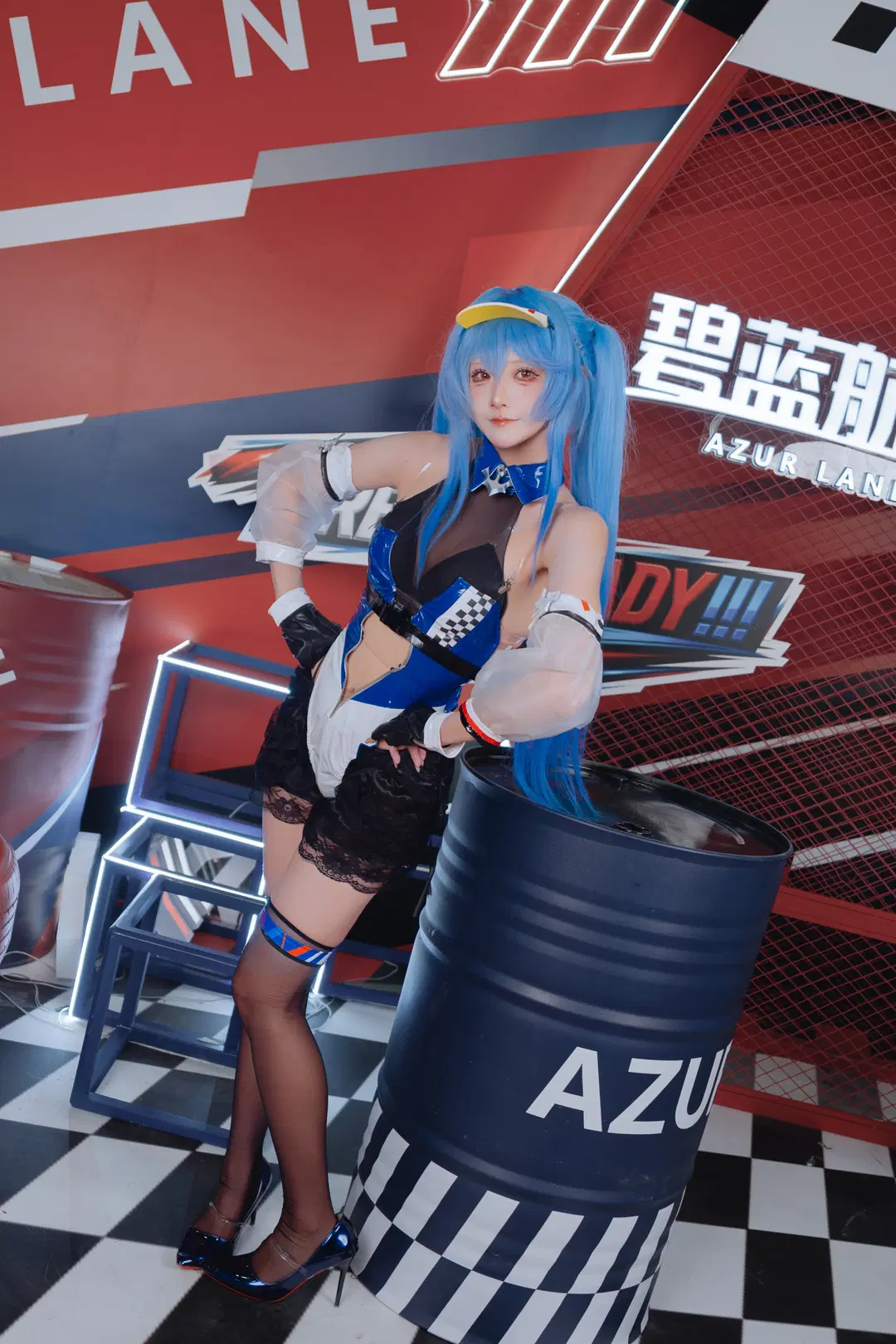 Azur Lane Cooling Festival outfit collection: Visual collision of glossy material and stockings by 📸6菌睡不醒 - Image 4