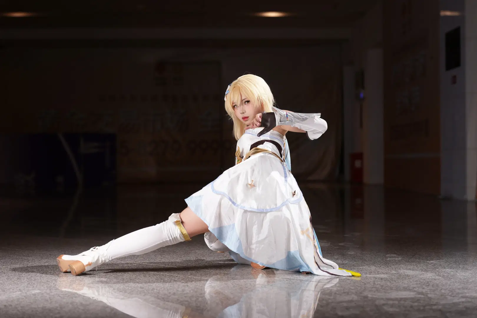原神, cosplay, 熒cos, 絲襪, 戰鬥風