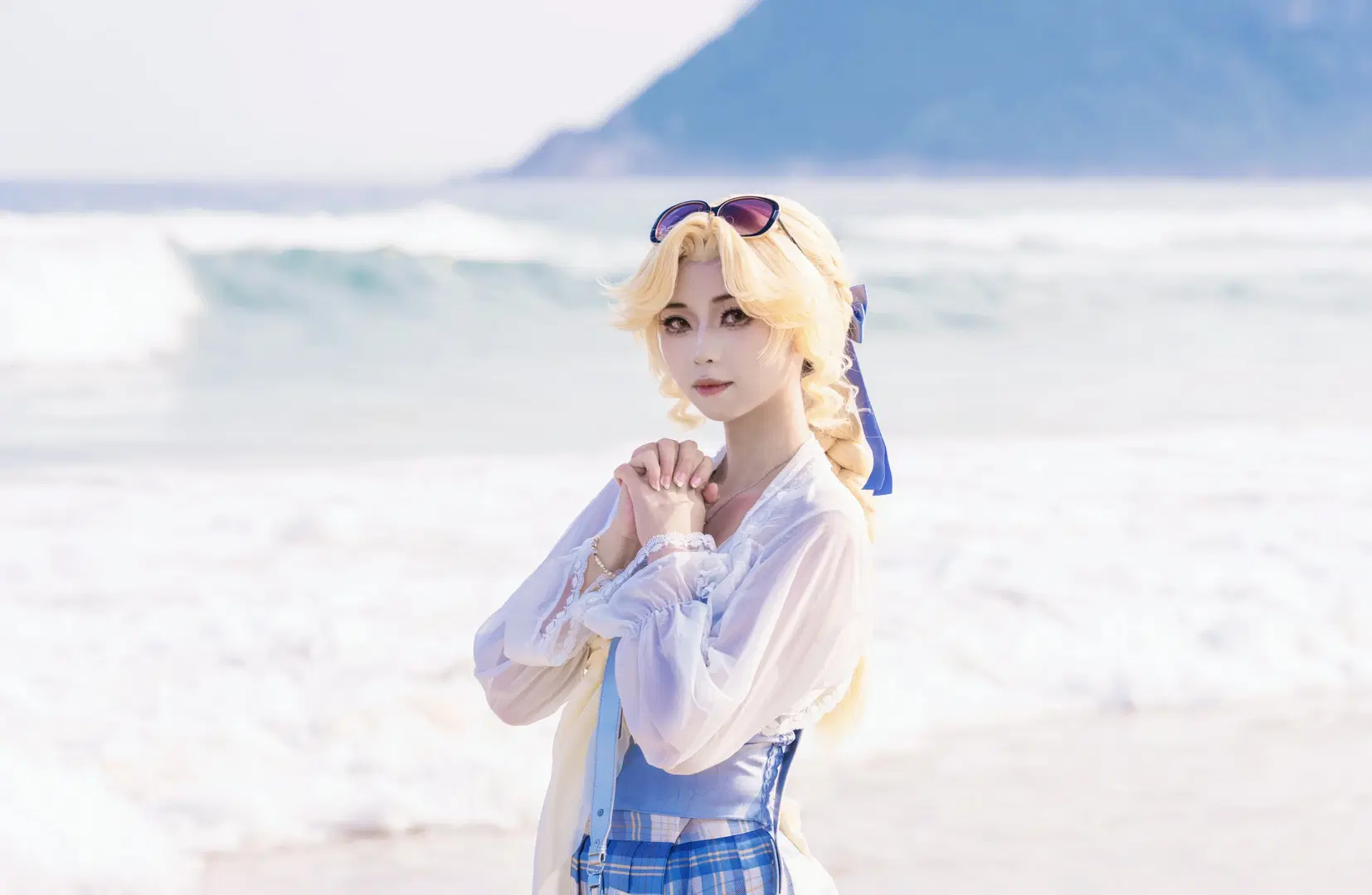 外景拍摄, 第五人格, 夏日写真, 海边cos, 记者cos