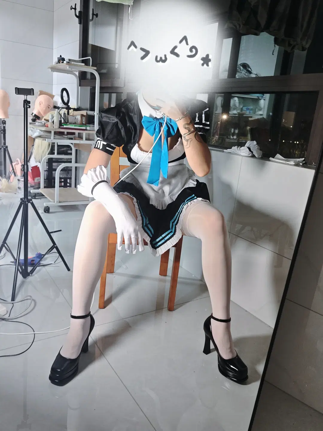 【Ichinose Asuna cosplay】Blue Archive Maid Outfit Character Fitting Sharing by 顾得猫宁 - Image 3