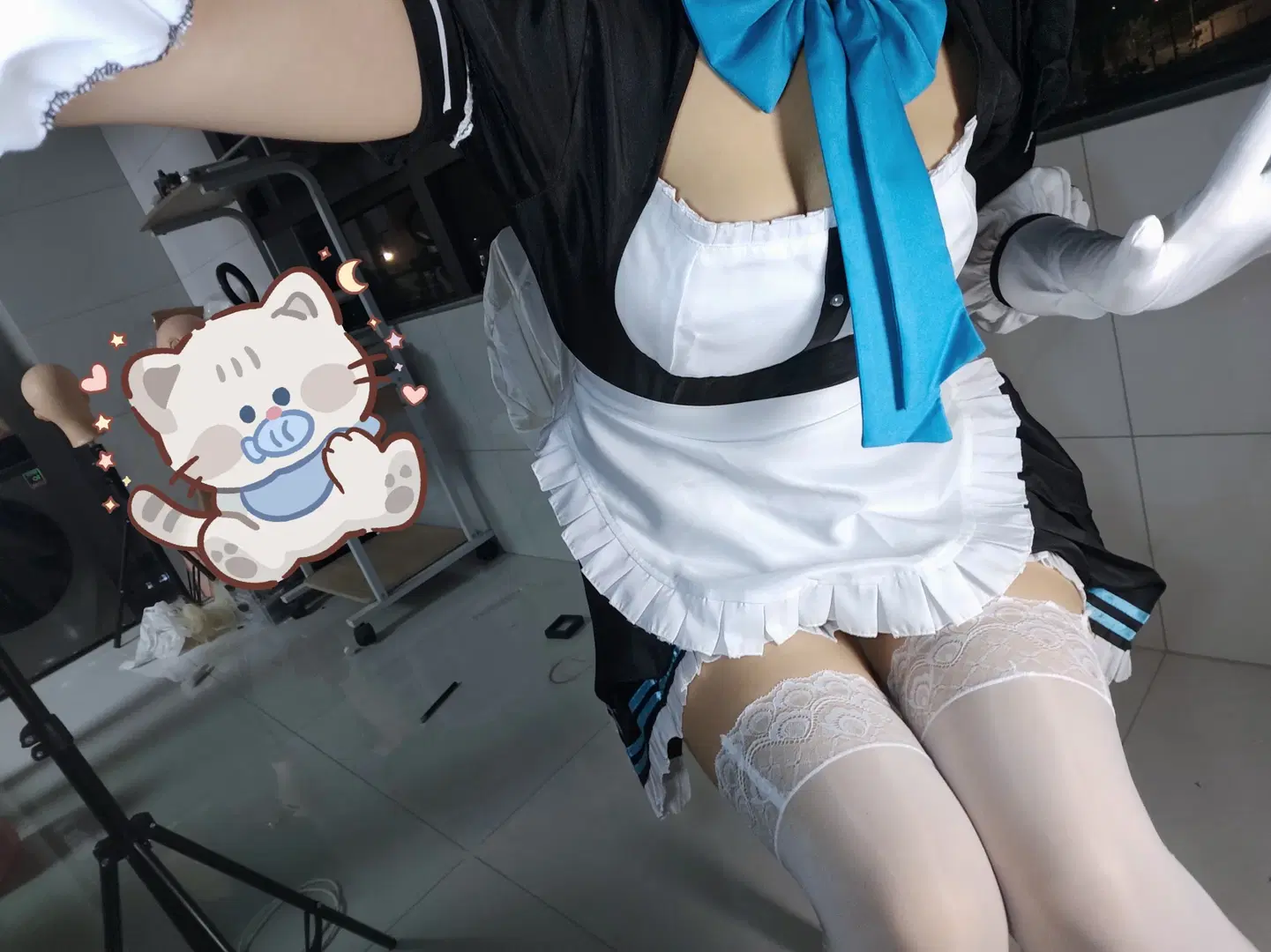 【Ichinose Asuna cosplay】Blue Archive Maid Outfit Character Fitting Sharing by 顾得猫宁 - Image 4