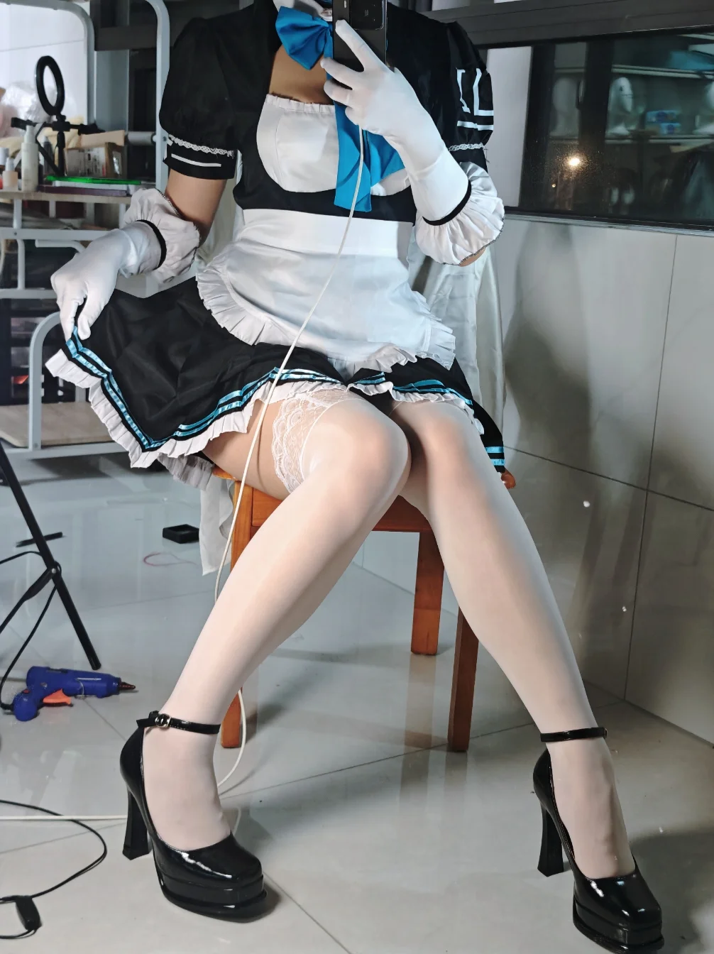 【Ichinose Asuna cosplay】Blue Archive Maid Outfit Character Fitting Sharing by 顾得猫宁 - Image 5