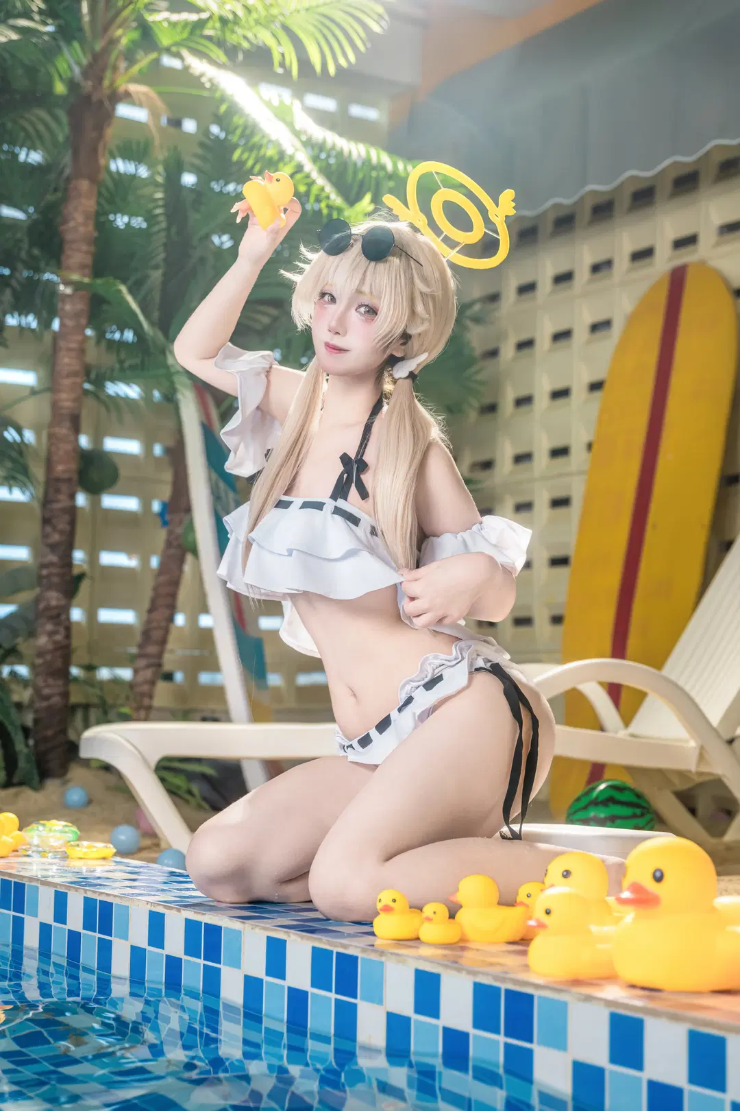 【日富美cos】碧蓝档案夏日泳池的清凉瞬间 - 金桻 - 第3张
