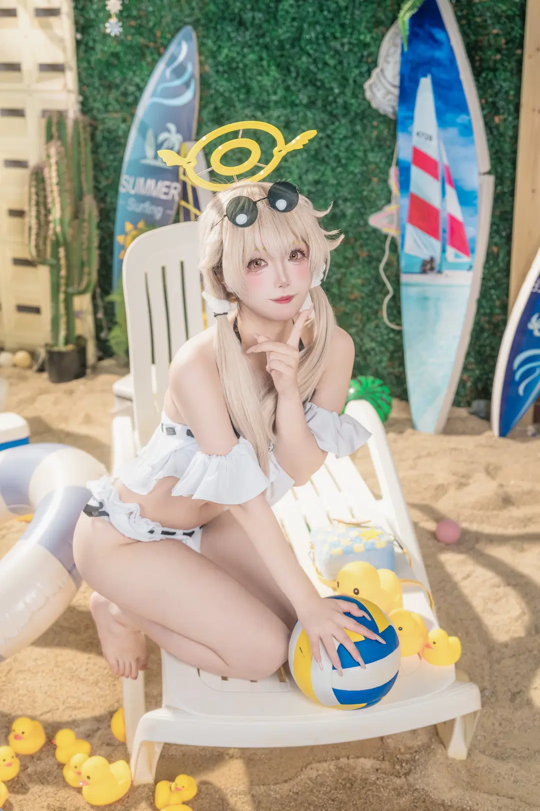 【日富美cos】碧蓝档案夏日泳池的清凉瞬间 - 金桻 - 第4张