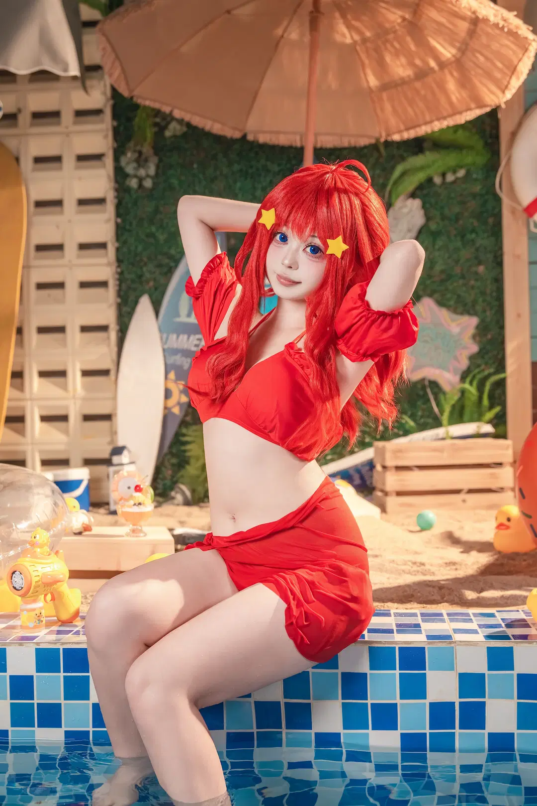 【中野五月cos】五等分的花嫁 夏日泳装清凉记录 - 金桻 - 第9张