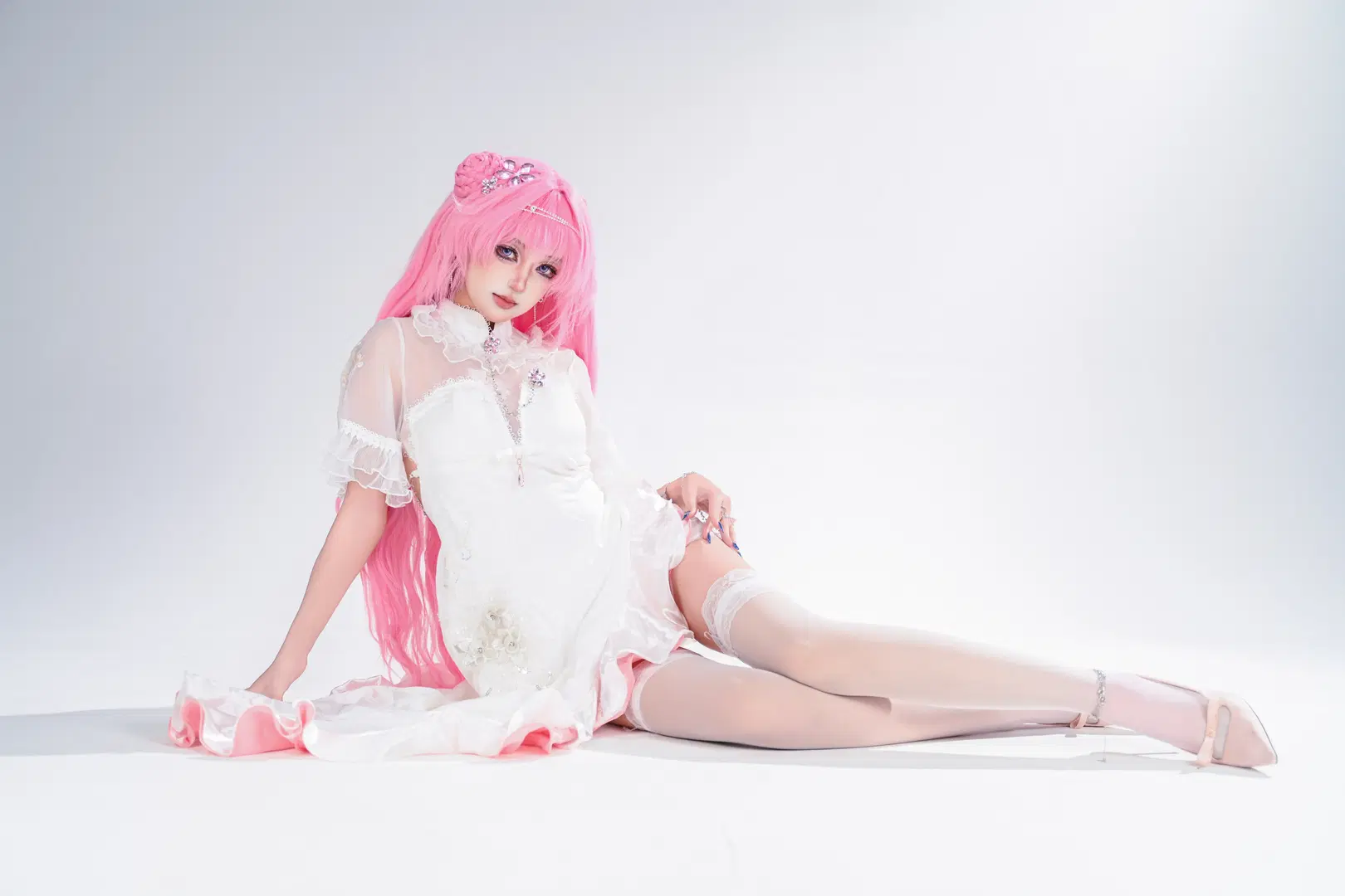 胜利女神妮姬, 二次元cosplay, NIKKE, 桃乐丝cos, 白丝袜