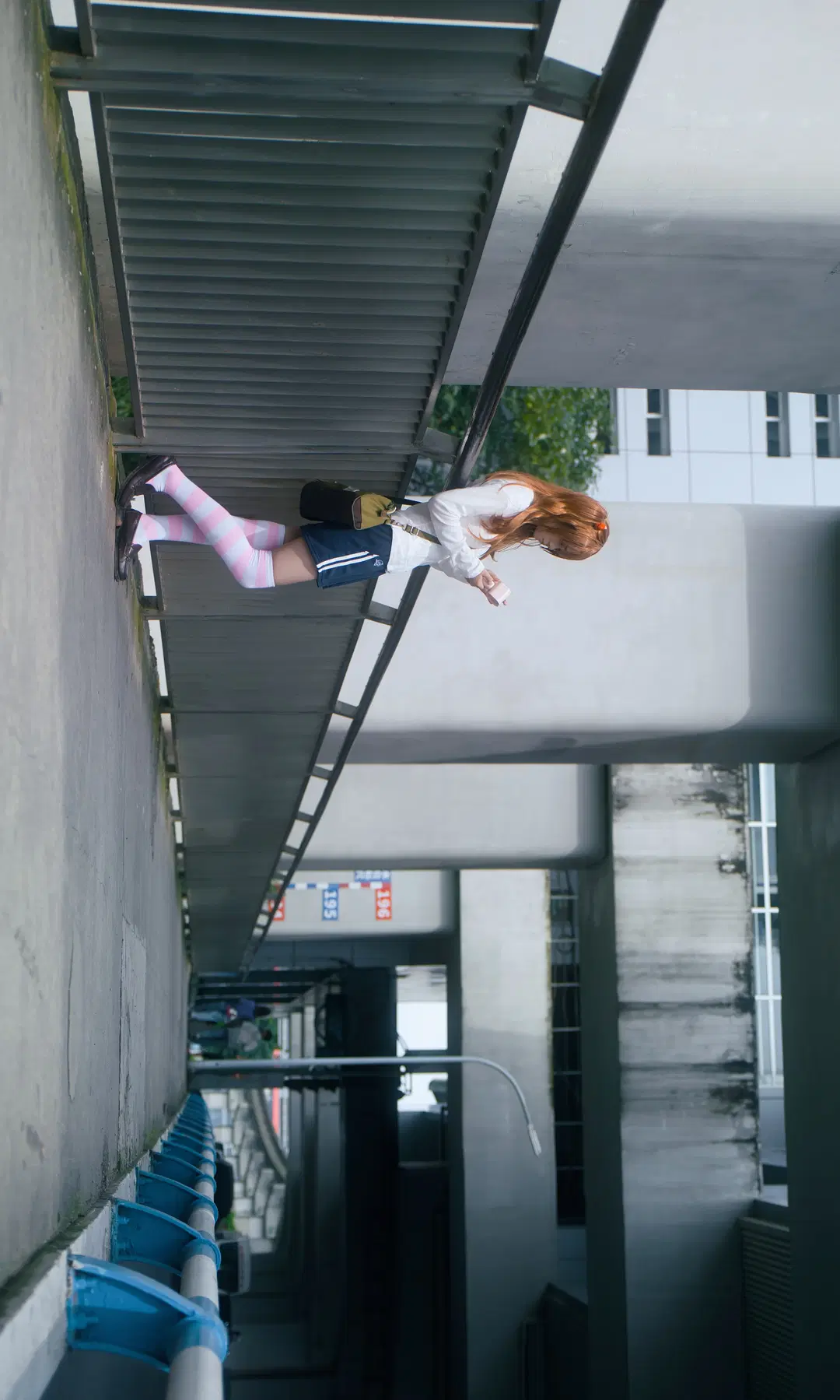 二次元摄影, EVA, 明日香cos, 丝袜, 大溪沟地铁站
